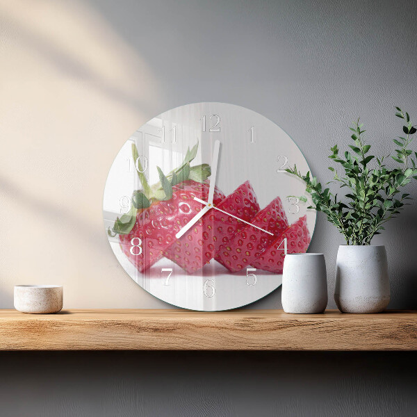 Horloge ronde Fraise