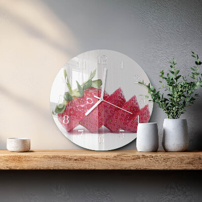 Horloge ronde Fraise
