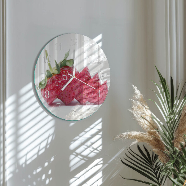 Horloge ronde Fraise