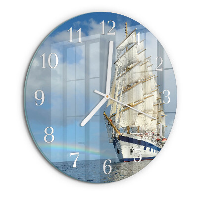 Horloge ronde Bateau