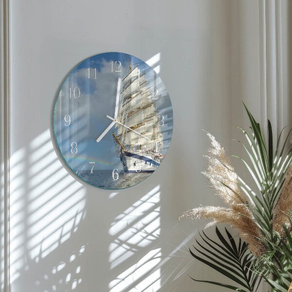 Horloge ronde Bateau