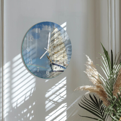 Horloge ronde Bateau