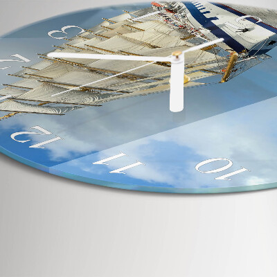 Horloge ronde Bateau