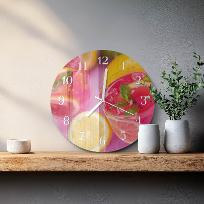 Horloge ronde Citrique