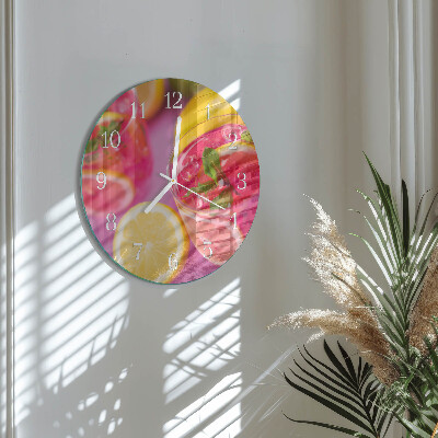 Horloge ronde Citrique