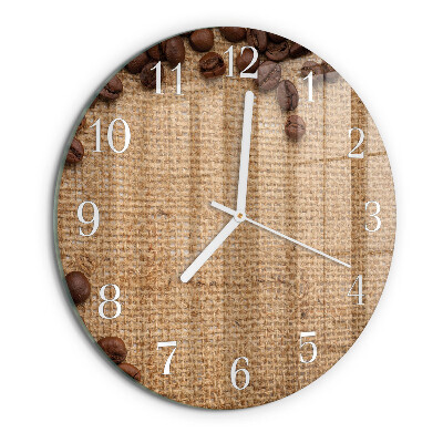 Horloge ronde Café en grains