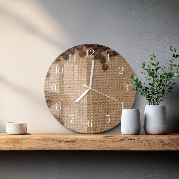 Horloge ronde Café en grains