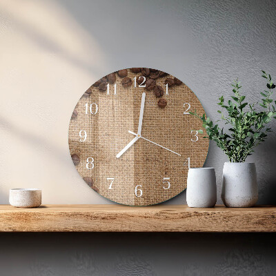 Horloge ronde Café en grains