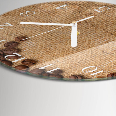 Horloge ronde Café en grains