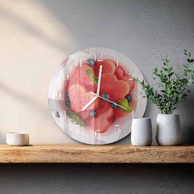 Horloge ronde Cœur de pastèque