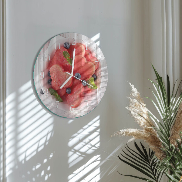 Horloge ronde Cœur de pastèque