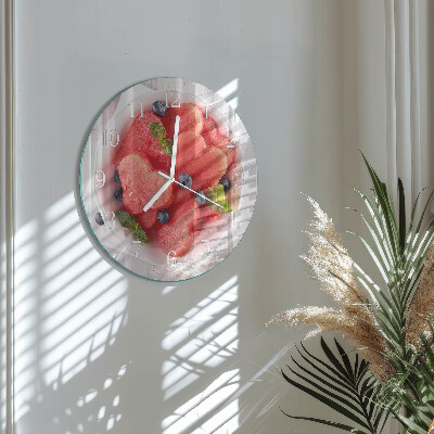 Horloge ronde Cœur de pastèque