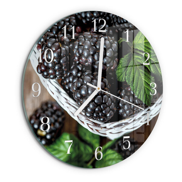 Horloge ronde mûres