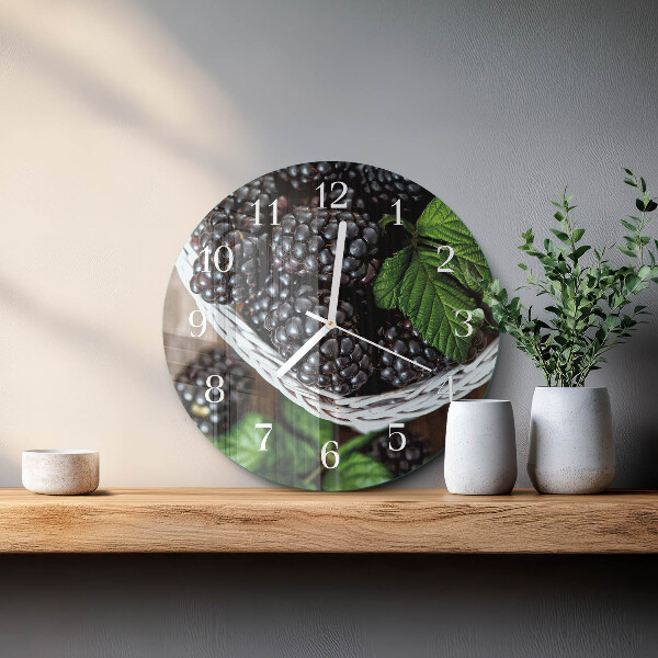 Horloge ronde mûres