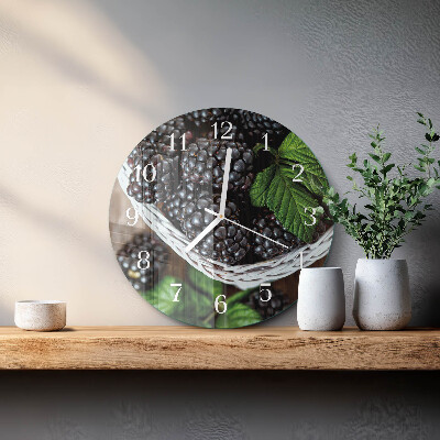 Horloge ronde mûres