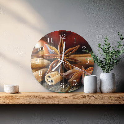 Horloge ronde Anis Cannelle