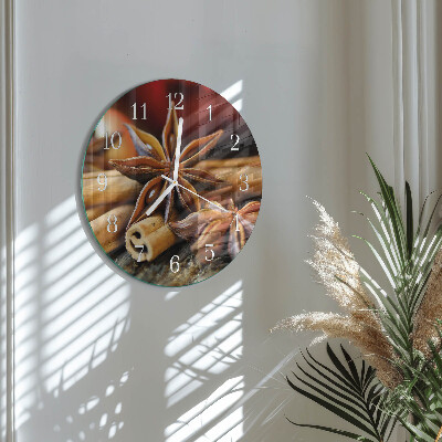 Horloge ronde Anis Cannelle