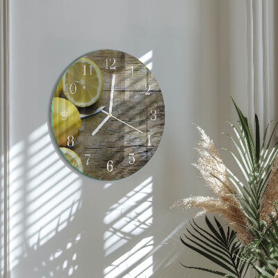 Horloge ronde Citrons juteux