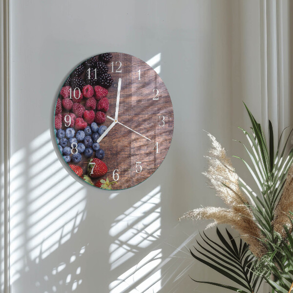 Horloge ronde fruits des bois
