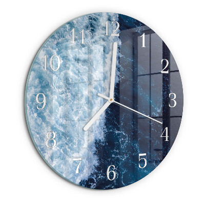 Horloge ronde vagues océaniques