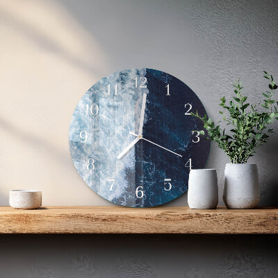 Horloge ronde vagues océaniques