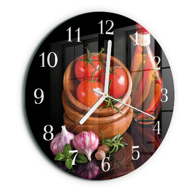 Horloge ronde Tomates et ail