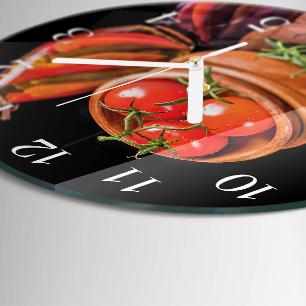 Horloge ronde Tomates et ail