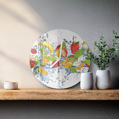 Horloge ronde Eau fruitée