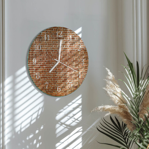 Horloge ronde Brique