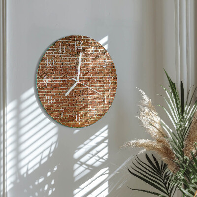 Horloge ronde Brique