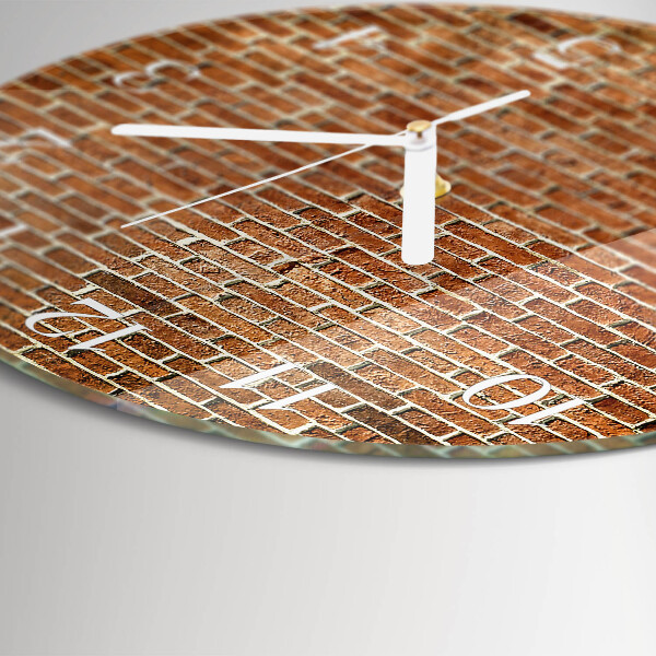 Horloge ronde Brique