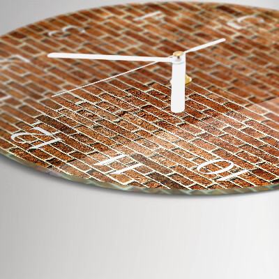 Horloge ronde Brique
