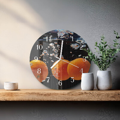 Horloge ronde Oranges