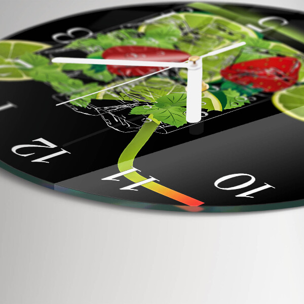 Horloge ronde Fraise et citron vert
