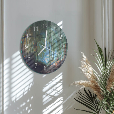 Horloge ronde Forêt mystique