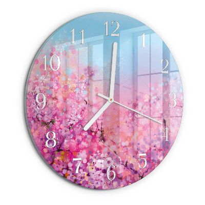 Horloge ronde Motif floral