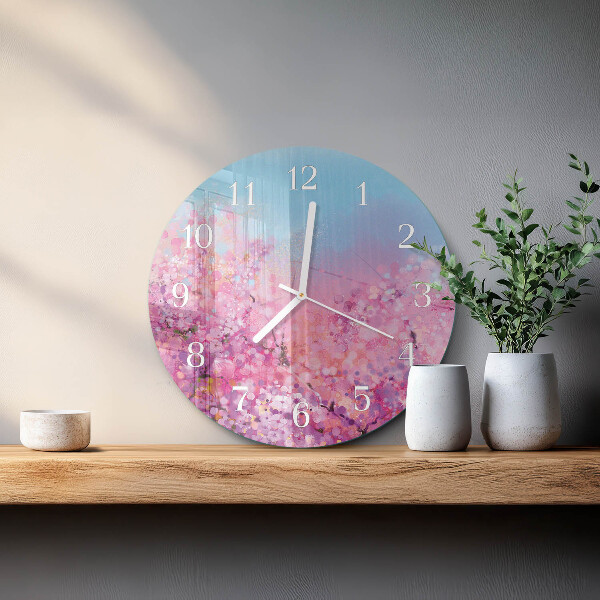 Horloge ronde Motif floral