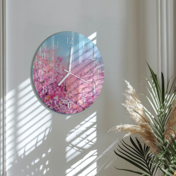 Horloge ronde Motif floral
