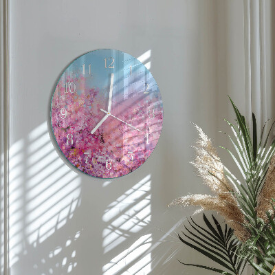 Horloge ronde Motif floral