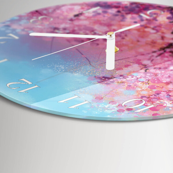 Horloge ronde Motif floral