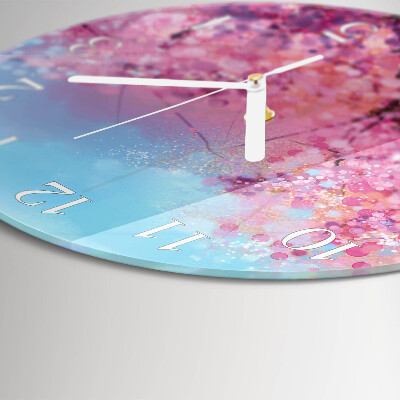 Horloge ronde Motif floral