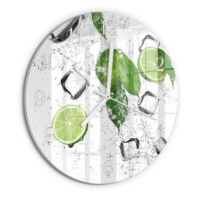 Horloge ronde Citrons verts