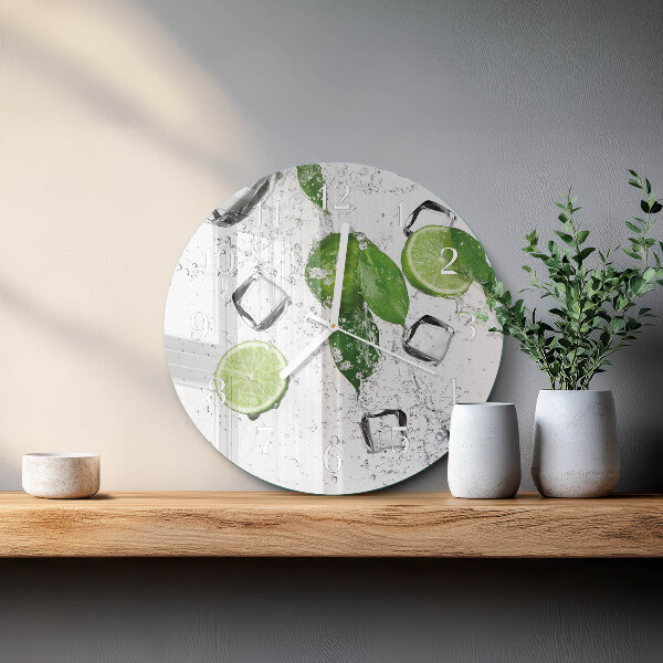 Horloge ronde Citrons verts
