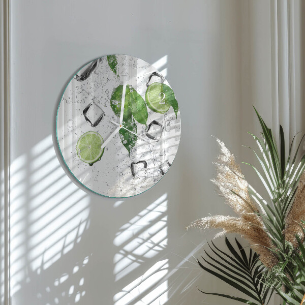 Horloge ronde Citrons verts