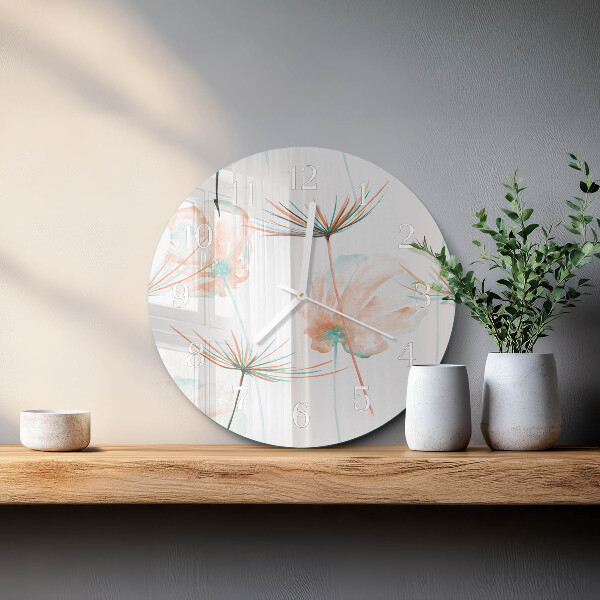 Horloge ronde Pissenlits