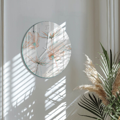 Horloge ronde Pissenlits