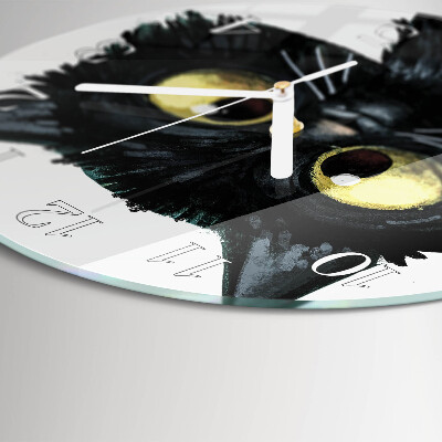 Horloge ronde Chat noir