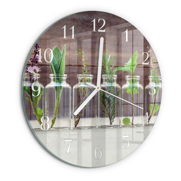 Horloge ronde herbes