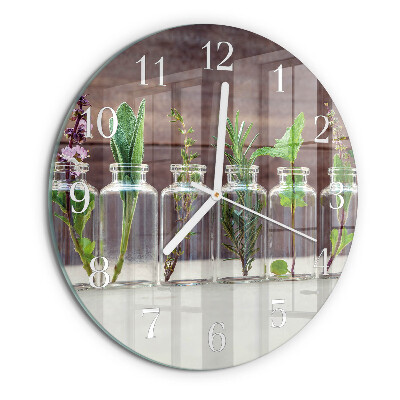 Horloge ronde herbes
