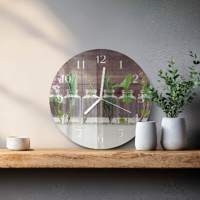 Horloge ronde herbes